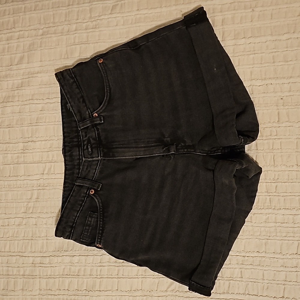 Monki Faded Black Jean Shorts
